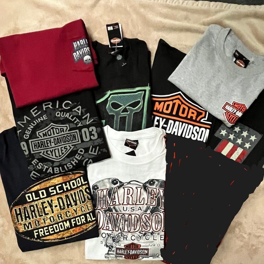Harley Davidson T-Shirt Bundle of 8 shirts